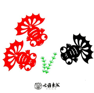 Qingdao Guya Handmade Paper Cuttings: Red Goldfish – Cute Cartoon Animals for Nursery School Children – Intangible Cultural Heritage