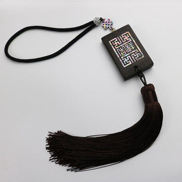 Shell-carved Ebony Car Pendant: Luxury Car Interior Decoration, Car Accessory, Pendant for Men and Women, Good Luck Charm