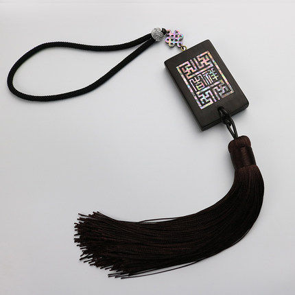 Shell-carved Ebony Car Pendant: Luxury Car Interior Decoration, Car Accessory, Pendant for Men and Women, Good Luck Charm