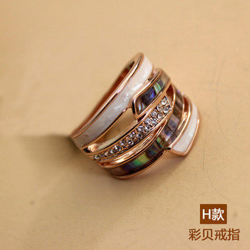2022 New Arrival: Trendy Natural Mother-of-Pearl Ring – Elegant and Minimalist Korean Style