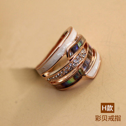 2022 New Arrival: Trendy Natural Mother-of-Pearl Ring – Elegant and Minimalist Korean Style