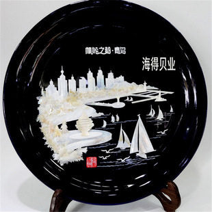 Qingdao Shell Carvings: Large Shell Carved Serving Plates, Business Gifts, Home Decor, Ornamental Items, Shell Crafts, Souvenirs