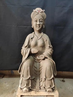 Painted Clay Sculpture of Hu Xianggu