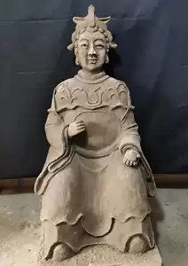 Hand-painted clay statue of the Queen Mother of the West