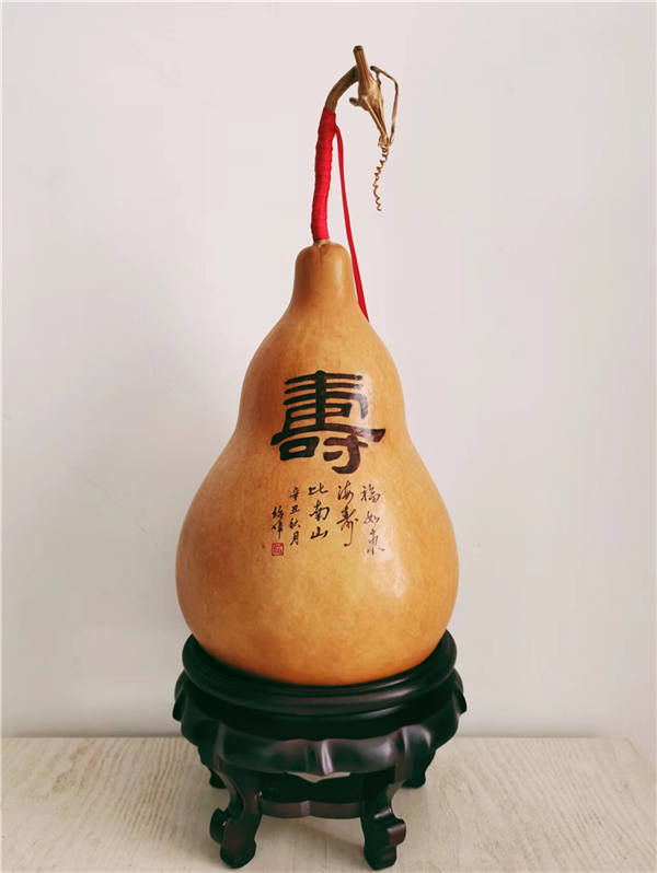 Gourd-burning artwork: ‘The God of Longevity’