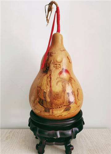Gourd-burning artwork: ‘The God of Longevity’