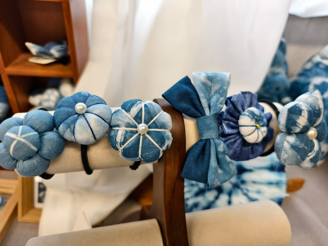 Indigo-dyed Lifestyle and Cultural Products – Hair Ornaments